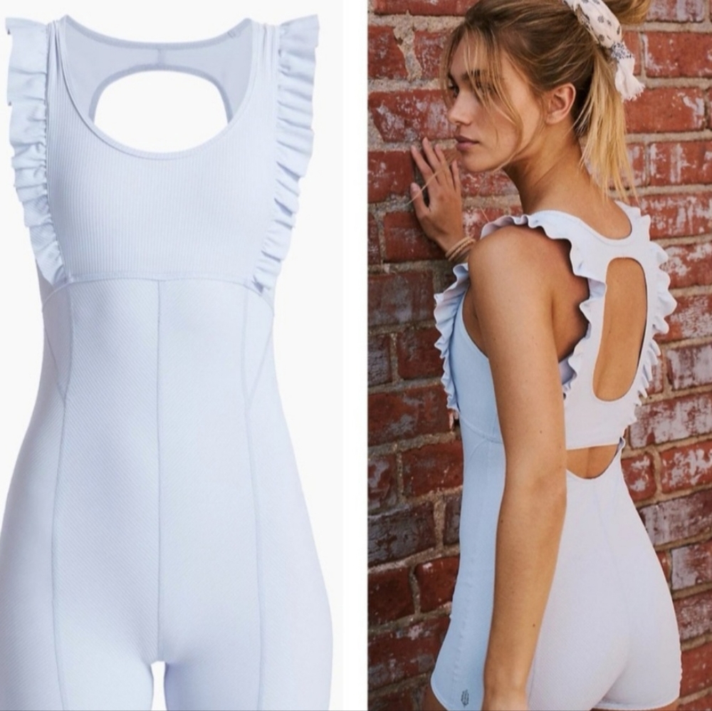 🎉HP NWT Free People Movement Ruffle Me Up One-piece Shortie - Size  L - Picture 6 of 17